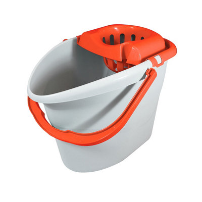 'Brights' Microfibre Mop & Bucket Set Orange Floor Cleaning Set