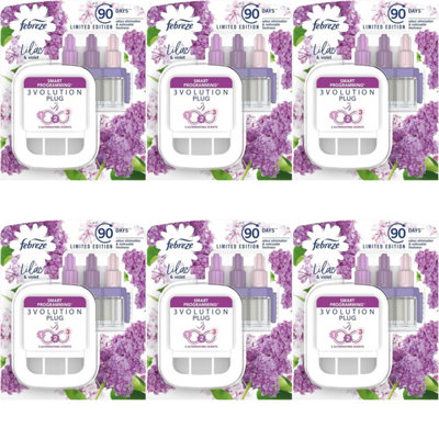D) Febreze 3Volution, Air Freshener Plug in Starter Kit, Lilac & Violet,  20ml (Pack of 6)