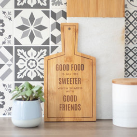 'Good Food' Bamboo Serving Board (H26.5 cm)
