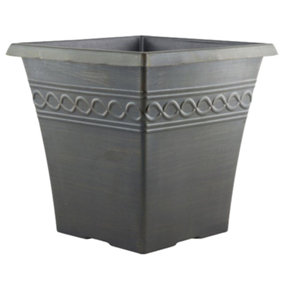 'Infinity' Square Planter 25cm (10in) Black Rust