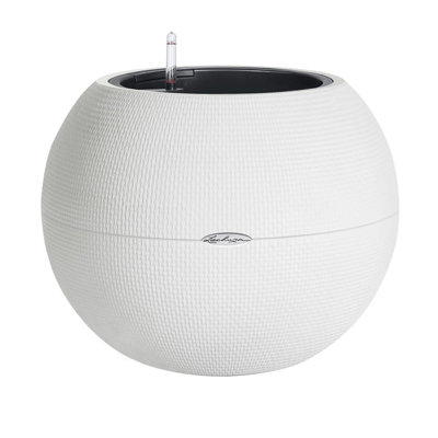 (Inner Top Dia) 27.5cm Large Plant Pot, White Plastic Self-watering ...