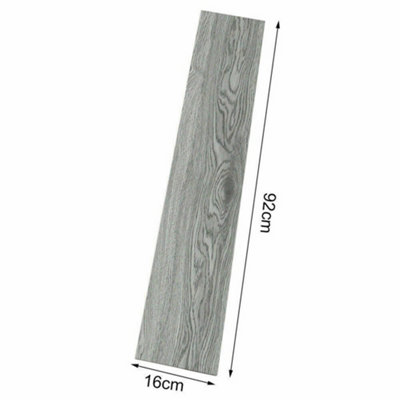 (JH02 Dark Grey) 36pcs/5m² Luxury Vinyl Tiles (LVT) Self Adhesive Wood Look Flooring Kitchen Bathroom
