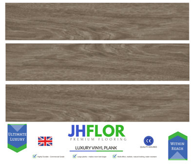 (JH03 Rustic) 36pcs/5m² Luxury Vinyl Tiles (LVT) Self Adhesive Wood Look Flooring Kitchen Bathroom Price Comparisons | Compare The Build