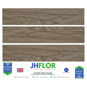 (JH03 Rustic) 36pcs/5m² Luxury Vinyl Tiles (LVT) Self Adhesive Wood Look Flooring Kitchen Bathroom