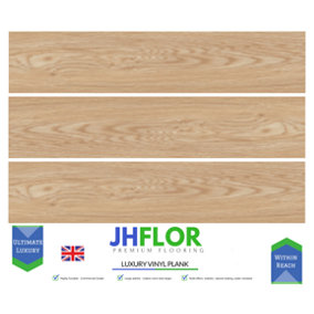 (JH04 Light Oak) 36pcs/5m² Luxury Vinyl Tiles LVT Self Adhesive Wood Look Flooring Kitchen Bathroom