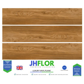 (JH05 Oak) 36pcs/5m² Luxury Vinyl Tiles LVT DRY BACK Wood Look Flooring Kitchen Bathroom