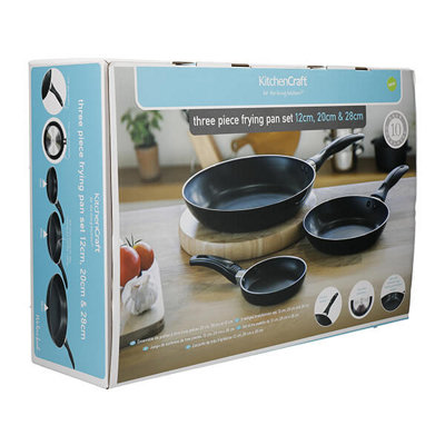 'KitchenCraft Non Stick Frying Pan Set in Gift Box, 28cm & 20cm