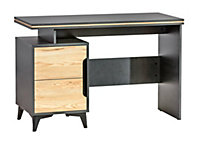 "Modern Minimalist Workstation: Gappa Desk, Mountain Ash & Fresco, H789mm W1200mm D520mm