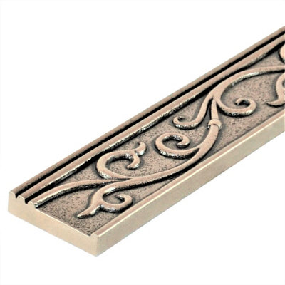 (PACK OF 5) Niche Tiles Cypress Metal Champagne Bronze 4.5cm. x 30cm. Border Wall Accent Tile Trim