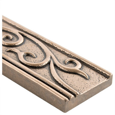 (PACK OF 5) Niche Tiles Cypress Metal Champagne Bronze 4.5cm. x 30cm. Border Wall Accent Tile Trim