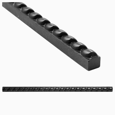 (PACK OF 5) Niche Tiles Rope Metal Iron Black 1.3cm. x 30cm. Border Wall Accent Tile Trim