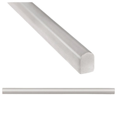 (PACK OF 5) Niche Tiles Trendy Light Grey 1.5cm. x 30cm. Cast Stone Pencil Bullnose Border Wall Tile Trim