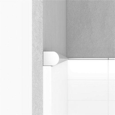 (PACK OF 5) Niche Tiles Trendy Light Grey 1.5cm. x 30cm. Cast Stone Pencil Bullnose Border Wall Tile Trim
