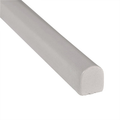 (PACK OF 5) Niche Tiles Trendy Light Grey 1.5cm. x 30cm. Cast Stone Pencil Bullnose Border Wall Tile Trim
