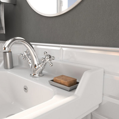 (PACK OF 5) Niche Tiles Trendy Metal Nickel 1.5cm. x 30cm. Pencil Bullnose Border Wall Tile Trim