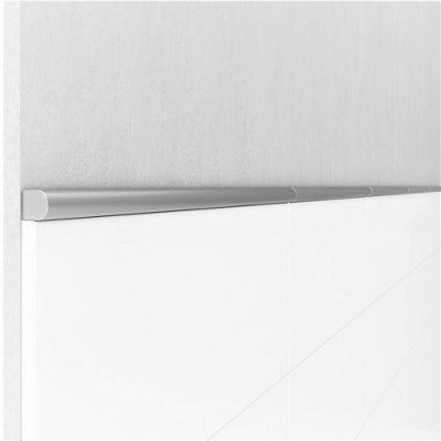 (PACK OF 5) Niche Tiles Trendy Metal Nickel 1.5cm. x 30cm. Pencil Bullnose Border Wall Tile Trim