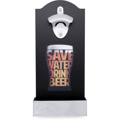 'Save Water' Bottle Opener with Cap Catcher