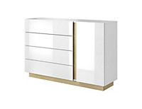  Spacious and elegant chest of drawers with hinged door and shelf ARCO (H)910mm (W)1390mm (D)400mm