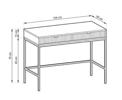  Stylish Nova Desk H780mm W1040mm D500mm in Grey Matt - Modern Workspace Solution