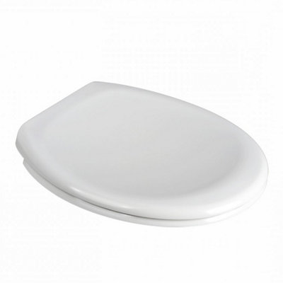  THE YORK - TOP FIX SOFT CLOSE WHITE STANDARD OVAL TOILET SEAT 