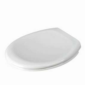  THE YORK - TOP FIX SOFT CLOSE WHITE STANDARD OVAL TOILET SEAT 
