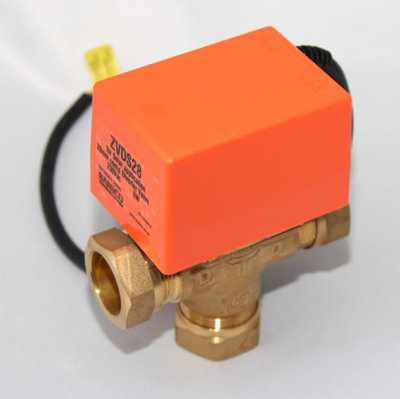 (ZVDS28) 3 Port SOLAR 28mm Motorised Zone Valve Actuator SOLAR THERMAL ...