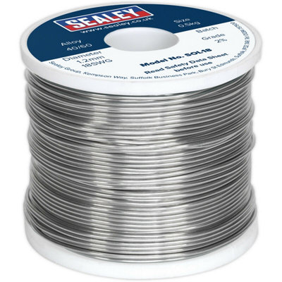 0.5kg Quick Flow Solder Wire Cable Reel Drum - 1.2mm 18SWG - 40/60 Tin/Lead - 4