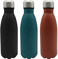 0.5Ltr Hot & Cold Vacuum Metal Flask Drink Stainless Steel Bottle Travel Matte