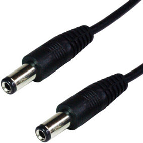 0.5m DC Power Cable Lead 5.5mm x 2.1mm CCTV Camera DVR Plug To Male Camera Jack