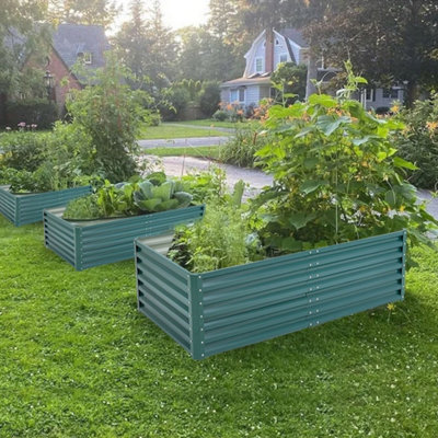 0.5mm Rustproof Metal Raised Garden Bed Large Plant Planter Box