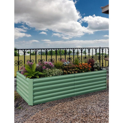 0.5mm Rustproof Metal Raised Garden Bed Large Plant Planter Box