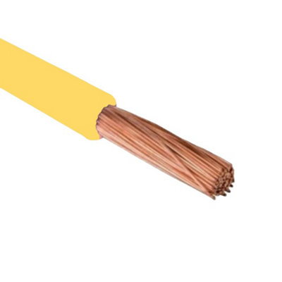 0.5mm² Tri-Rated Cable Wire BS6231, PVC Class 5 Wire for Control Panels, Switchgear & Instrumentation (100M Roll, YELLOW)