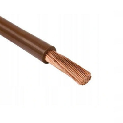 0.5mm² Tri-Rated Cable Wire BS6231, PVC Insulated Class 5 Wire for Control Panels, Switchgear & Instrumentation (100M Roll, BROWN)