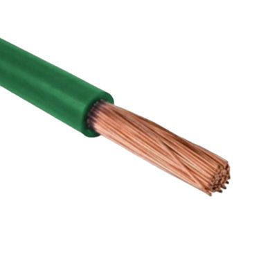 0.5mm² Tri-Rated Cable Wire BS6231, PVC Insulated Class 5 Wire for Control Panels, Switchgear & Instrumentation (100M Roll, GREEN)