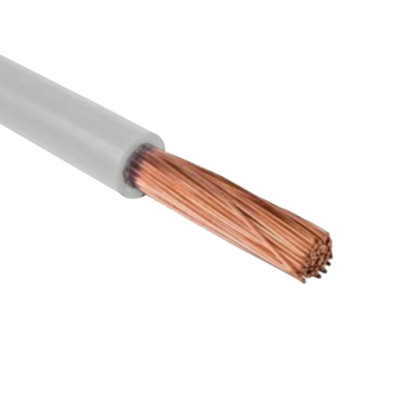 0.5mm² Tri-Rated Cable Wire BS6231, PVC Insulated Class 5 Wire for Control Panels, Switchgear & Instrumentation (100M Roll, WHITE)
