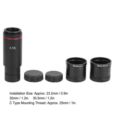 0.5X C-Mount Microscope Camera Adapter for AmScope CCD with Shrink Lens