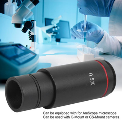 0.5X C-Mount Microscope Camera Adapter for AmScope CCD with Shrink Lens