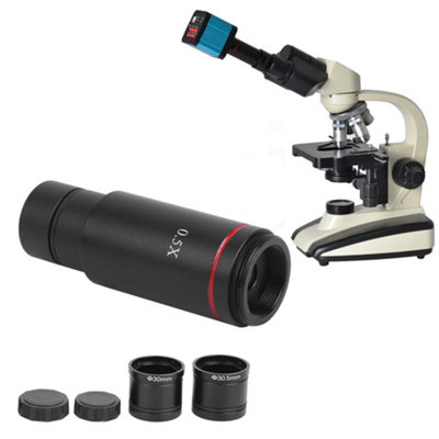 0.5X C-Mount Microscope Camera Adapter for AmScope CCD with Shrink Lens