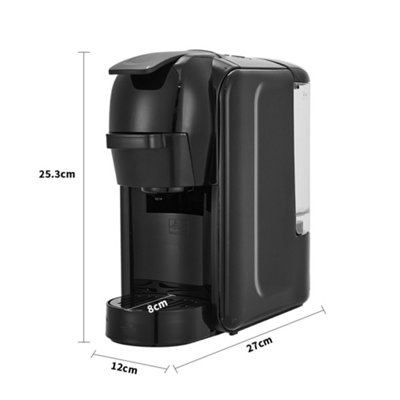 0.6 L Black 3 in 1 Espresso Coffee Machine Easy to Operate for Travel Mug - 7