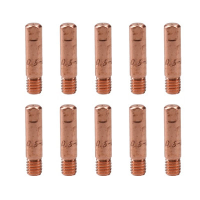 0.6mm Mig Welding Welder Round Contact Tips for MB15 Euro Torches 10pk