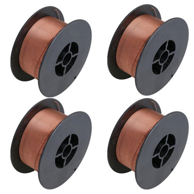 0.8mm Mild Steel Mig Welder Welding Wire Spool Gas Argon CO2 1.0kg Reel 4pk