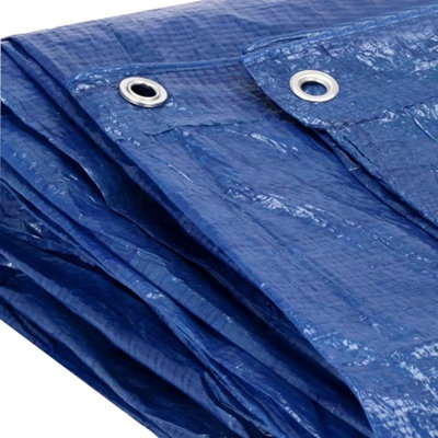 0.9 x 1 m Tarpaulin Cover - Blue 50GSM - Waterproof - 5