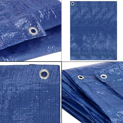 0.9 x 1 m Tarpaulin Cover - Blue 50GSM - Waterproof - 8