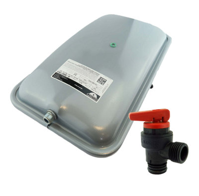 Image of Hts -Boiler Expansion Vessel (8L) + Pressure Relief Valve (Glowworm) 0020237676 002027 - Combo Pack
