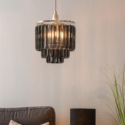 Pagazzi Lighting Pagazzi Bria Smoke Easy-Fit Pendant from B&Q