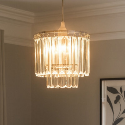 Pagazzi Lighting Pagazzi Bria Clear Easy-Fit Pendant from B&Q