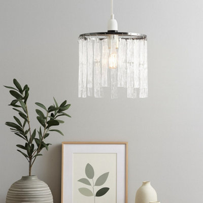Pagazzi Lighting Pagazzi Maren Clear Droplet Easy-Fit Pendant from B&Q