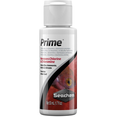 Seachem Prime Dechlorinator Ammonia Nitrite Nitrate Remover 50Ml from B&Q
