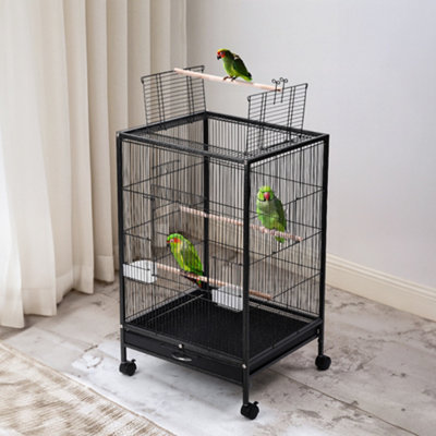 Thehotsale Open Play Top Metal Pet Bird Cage With Casters 48Cm W X 48Cm D X 77Cm H from B&Q