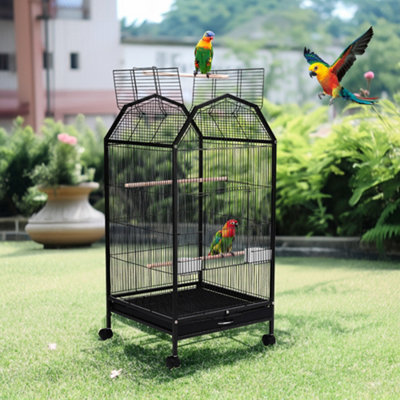 Thehotsale Open Play Top Metal Pet Bird Cage With Casters 47.5Cm W X 47.5Cm D X 94Cm H from B&Q